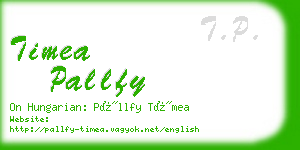 timea pallfy business card